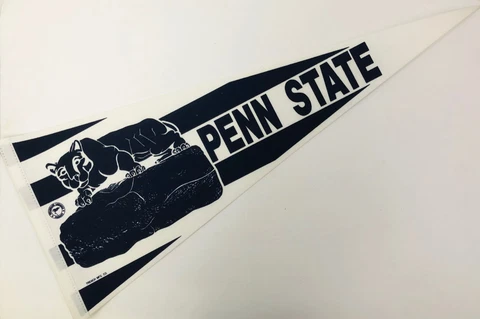PENN STATE UNIVERSITY NITTANY LIONS VINTAGE 1990'S TRENCH PENNANT - DEADSTOCK Cover