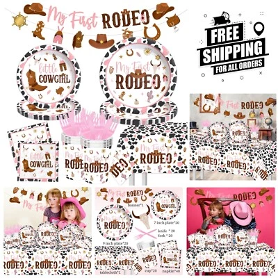 Juego de vajilla My First Rodeo - 142 piezas perfecto para celebraciones memorables Foto 1 de 4