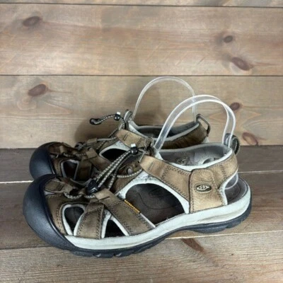 keen venice Mujer Talla 10 Zapatos Marrón Cuero Impermeable Sandalias Atléticas Foto 1 de 4