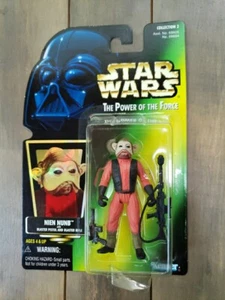 Tarjeta verde Star Wars Power of the Force Nien Nunb - Imagen 1 de 3