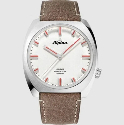 Alpina Startimer Pilot Heritage Men's Brown Leather Watch 42MM AL-709SR4SH6 - Image 1 of 4