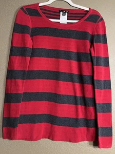 TRIBAL Langarmshirt rot grau gestreift Damen Gr. XS - Bild 1 von 5