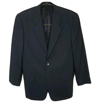 Jhane Barnes X Mark Shale 38S 运动外套定制黑色纹理羊毛西装外套 — 第 1/4 张图片