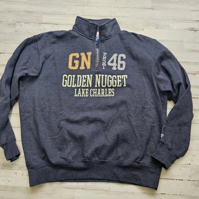 Sudadera GOLDEN NUGGET Lake Charles Adulto 1/4 Cremallera Pull Over - Talla XL Foto 1 de 4