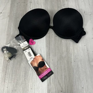 Sujetador convertible Secret Lace negro fucsia profunda push up 36B - Imagen 1 de 11