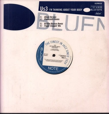 Us3 I'm Thinking About Your Body 12" vinyl UK Blue Note 1997 promo has info - Image 1 of 3