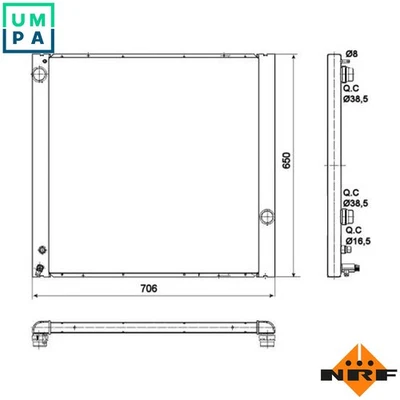 RADIATOR ENGINE COOLING 53099 FOR M62 B44 4.4L 8cyl - Image 1 of 4