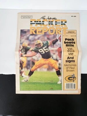 Green Bay Packers "Packer Report" Newspaper, (Aug. 1991) (Bryce Paup Cover) - Image 1 of 4