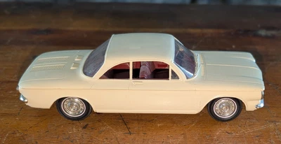 1963 Chevrolet Corvair Cream with Red Interior Dealer AMT Promo - Image 1 of 4