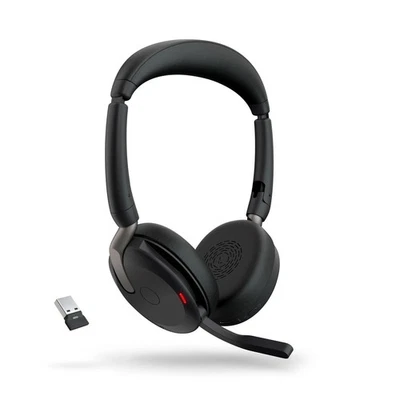 Jabra Evolve2 65 Flex - USB-A UC Stereo Wireless Headset / Music Headphones  NEW - Image 1 of 4