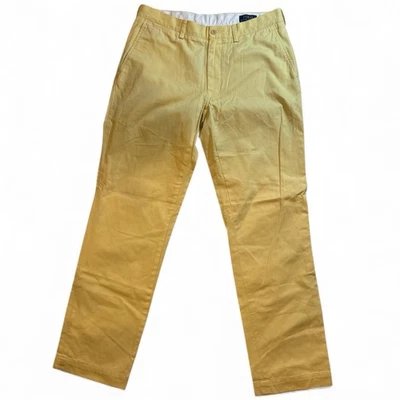 Vintage Polo Ralph Lauren Men’s Pants Chino/Pleated/Cuffed Butter  Yellow 34x34 - Image 1 of 4