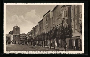 Tittmoning an der Salzach, Stadtplatz mit Salzburger Tor, Ansichtskarte 1938 - Picture 1 of 2
