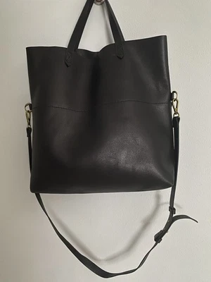 Madewell транспорта ведро сумка с короткими ручками из черной кожи через плечо сумка - Изображение 1 из 4