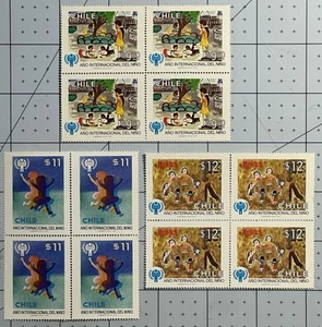 Chile stamps 1979 International Year of the Child Set – MNH Block Of 4 UNICEF - Picture 1 of 2