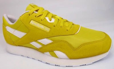 ¡NUEVO! Zapatillas informales Reebok clásicas de nailon para hombre talla 9,0 M amarillas para caminar Foto 1 de 4