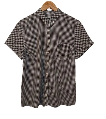 Classic SKA “ FRED PERRY “ Black & White Check S/S 100% Cotton Shirt Top Size 12 - Image 1 of 4
