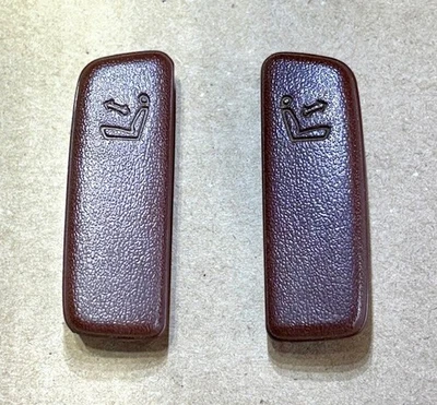 86-91 MAZDA RX7 FC3 OEM rojo oscuro par de manijas de palanca de ajuste del respaldo del asiento Foto 1 de 4
