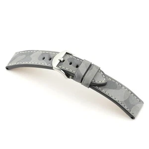 Genuine Leather Watch Band | Hawker | Camouflage | Stone Grey - Picture 1 of 2