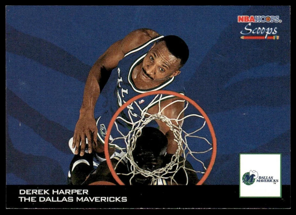 Derek Harper  Scoops Insert 1993-94 NBA Hoops #HS6 Dallas Mavericks - Image 1 of 2