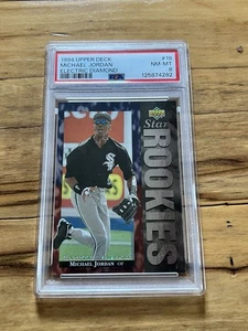 Michael Jordan Electric Diamond #19 1994 Upper Deck PSA 8 estrellas novato - Imagen 1 de 2