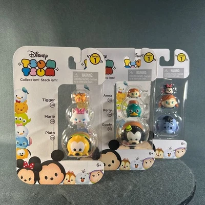 Disney Tsum Tsum Series 1 Jakks Pacific Vinyl Figure Lot Pluto Goofy Minnie Anna - Image 1 of 4