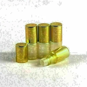 30pcs 5ml Gold Glass Roll On Bottles Glass Roller Ball Essential Oils Gold Cap - Picture 1 of 1