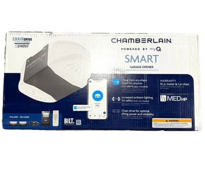 Abridor de puerta de garaje Chamberlain 1/2 HP Smart Chain Drive, C2405T Foto 1 de 4