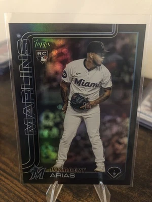 2025 Topps Baseball Update - #US53 Luarbert Arias Black rainbow foil #03/10!! - Image 1 of 2