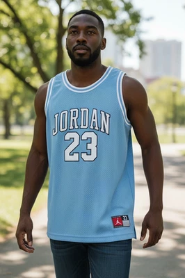 Nike Vintage Rare Jordan Basketball Jersey Blue 23 YL Men Small - Image 1 of 4