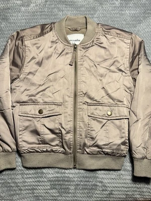 Jaqueta bombardeiro Abercrombie infantil bronzeada aconchegante tamanho 7/8 - Imagem 1 de 4
