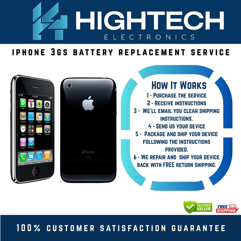Servicio de reemplazo de batería iPhone 3GS 🔋 | Vendedor de EE. UU. | Reparación rápida y confiable Foto 1 de 1