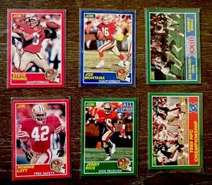 6ct 1989 Score Football SF 49ers Card Lot (Jerry Rice, Joe Montana, Ronnie Lott) - Bild 1 von 2
