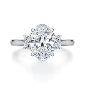 Diamond Ring 1.30 Ct IGI GIA Lab Grown Oval Cut Fine 950 Platinum Size 7 8 9 - Picture 1 of 9