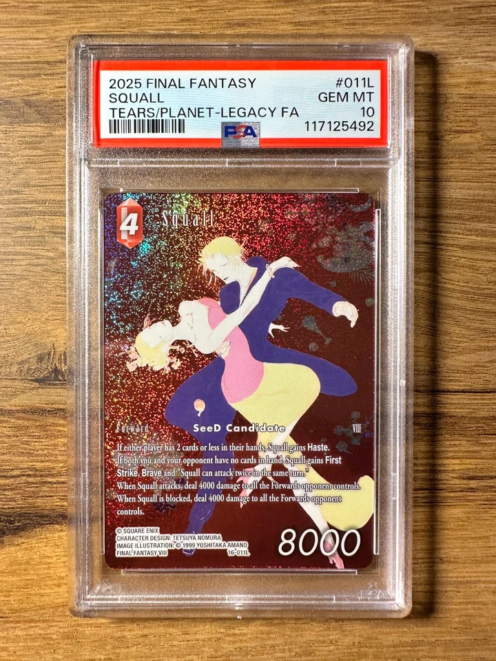 Final Fantasy TCG Opus 25 Tears of the Planet - Squall 16-011L Full Art PSA 10 - Image 1 of 2