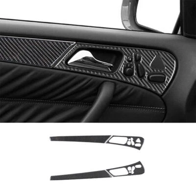 Cubierta interior del panel de la puerta delantera de fibra de carbono para Mercedes-Benz Clase C W203 Foto 1 de 4