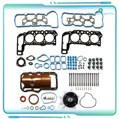 For Jeep Grand Cherokee 2008-2009 3.7 226CID V6 Full Gasket Set Bolts Water Pump - Image 1 of 4