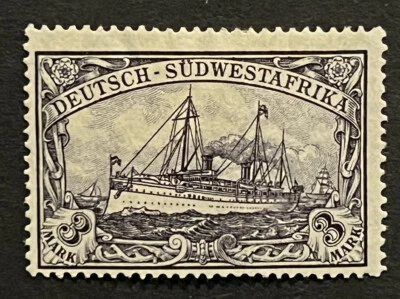 Travelstamps: Germany SOUTH WEST AFRICA Stamps 3m Kaiser’s Yacht Mint OG H Wmk - Image 1 of 4