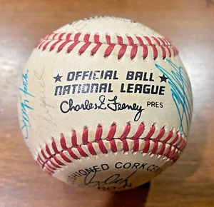 1985 NEW YORK METS TEAM SIGNED BASEBALL 28 SIGS GOODEN STRAWBERRY JSA - Picture 1 of 7