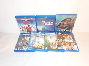 Blu-ray Bundle Disney Pixar 7x Kids Animation Movies Moana, Toy Story 3, Tangled - Picture 1 of 16