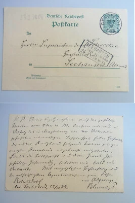 Postkarte ROTTELSDORF Gerbstedt 1889: Pfr. Carl BLUME → Superintendent Schwecker - Bild 1 von 4