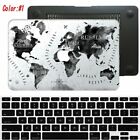 The World Map Painted Rubberized Hard Case Cover For Macbook Pro Air 11 13 14 15