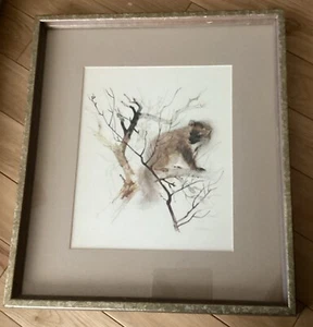 Original Watercolor By Mads Stage Painting Stout ,Signed Matted,Framed - Picture 1 of 3