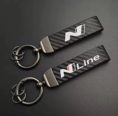 Hyundai Carbon Leather Keyring for Hyundai i20 N i30 N IONIQ 5 N Gift Luxury