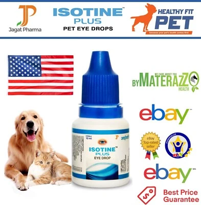 ISOTINE PLUS Eye drops Isotine Exp.2026 DOG/CAT Ayurveda Herbals Care Glaucoma Cataract