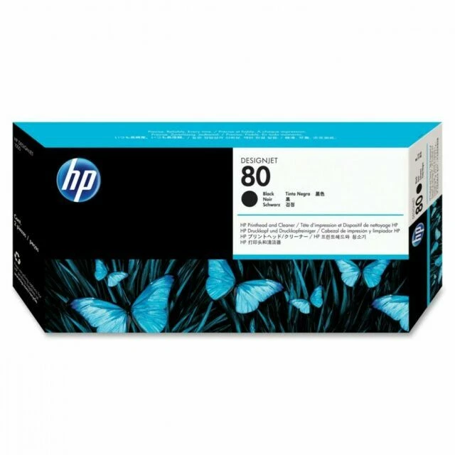 HP 80 C4823A DesignJet Printhead and Printhead Cleaner - Black