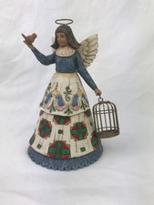 2002 Jim Shore Heartwood Creek Angel with Birdcage Figurine 6.5”H