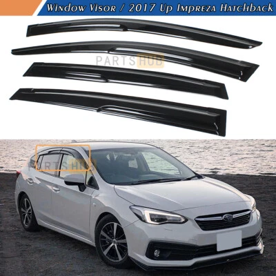 Para Subaru Impreza 2017-2023 hatchback FB20 estilo Mugen viseras de ventana protector de lluvia Foto 1 de 4