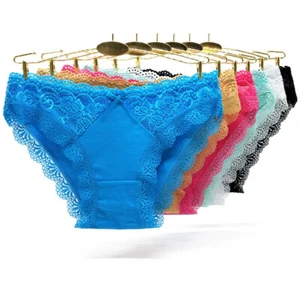 6 Pcs Women's Sexy Floral Lace Low Cut Briefs Panties Underpants Lingerie S M L - Picture 1 of 12