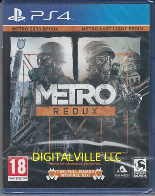 Metro Redux PS4 Remastered Metro 2033 Metro Last Night Nuevo Sellado de Fábrica Foto 1 de 2