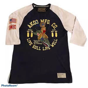 Akoo surplus t shirt Brand Bombs Away embroidery - Picture 1 of 7